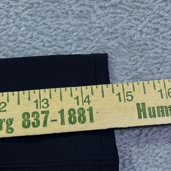 Athleta Venice Velvet Stripe Jogger Black Womens Size M Ribbed Waist Zip Pockets - Picture 9 of 16